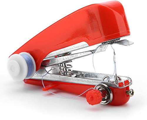 Máquina de Coser de Mano, Mini Máquina de Coser, Herramienta de Puntada Rápida Adecuada para Ropa de Tela, Máquina de Coser de Puntada Portátil para Uso Doméstico y de Viaje