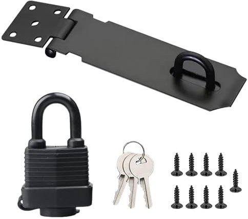 1 pestillo de puerta de 5 pulgadas de acero inoxidable, cerradura de puerta de jardín con llave y tornillo, cerradura para puerta, cerradura de puerta de garaje, cerradura para puerta de dormitorio,