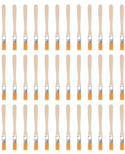 sourcing map 36Pcs 5 Paint Brush 0.5 Width Soft Nylon Bristle with Wood Handle for Wall, Cabinets, Fences