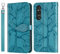 Rostsant Handyhülle für Sony Xperia 1 V 2023 Geprägter Baum PU Leder Sony Xperia 1 V 2023 Flip Case Brieftasche Tasche Hülle für Sony Xperia 1 V 2023 Blau