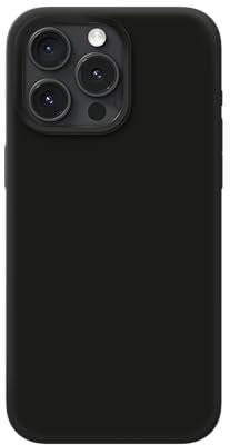 iDeal Of Sweden Grip-friendly silicone phone case with a smooth touch, light-weight Protective shockproof cover in trendy colour designs Compatible with iPhone 15 Pro Max (Black)