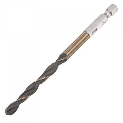 TA-VIGOR 6.5mm Hex Shank Twist Drill Bit Set, 1/4 Inch Shank HSS High Speed Steel Drill Bit Set Quick Change Twist Drill Bits for Woodworking, Plastic and Metal