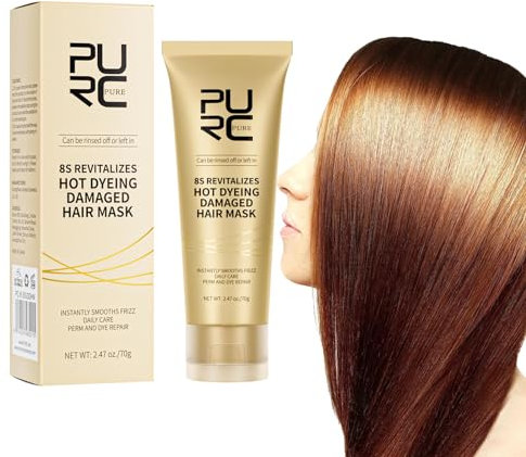 8 Seconds Revitalisierende Haarmaske für heiß gefärbtes & geschädigtes Haar 8s Revitalisiert heiß gefärbtes und geschädigtes Haar Maske Keratin Haarkur Maske Deep Conditioner 70ml