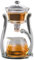 Juego de té Kung Fu, tetera magnética Tetera de vidrio de borosilicato alto con infusor Automático Tea Tetebot resistente a la tetera para la casa de té de la oficina en casa, mango transparente