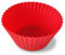 Guardini, Set di 4 pirottini Ø 7 cm, Ideali per friggitrice ad aria, Silicone alimentare, Rosso, Made in Italy, Linea Air Fryer