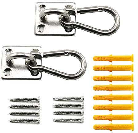 Eighosee 2 Stück Decke 304 Edelstahl Heavy Duty Round Pad Eye Board Yoga Hängematte Stuhl Schaukel Zubehör