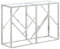 vidaXL Konsolentisch, Konsole Beistelltisch Pflegeleicht, Wandtisch für Wohnzimmer Flur, Flurtisch Tisch, Modern, Silbern Edelstahl Hartglas