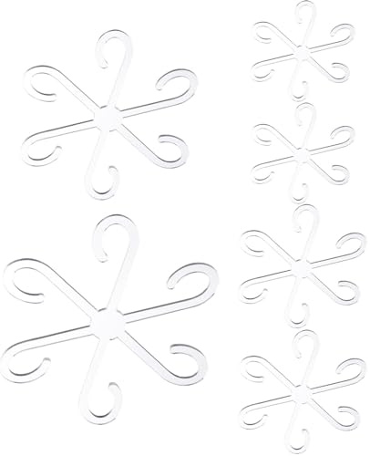 Rankenhalter für Kletterpflanzen, Rankenklammern,6 Stück Pflanzen-Kletterwand-Clips - Acryl-Pflanzenstützpfähle in 3 Größen Sorgen für das Pflanzenwachstum für Gewächshausblumen, Topfpflanzen