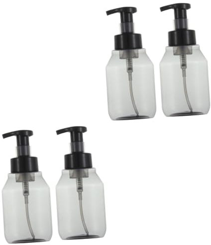 PRETYZOOM 2 Juegos Botella De Bomba Dispensador De Jabón En Espuma Dispensador De Bomba Botella Gimnasio Botella Gym Botella para Hacer Burbujas Contenedores Black 2 Piezas * 2