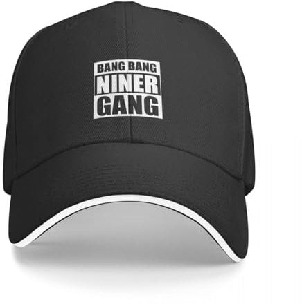 Basecap Bang Bang Niner Gang White 49ers Baseballmütze Wandermütze Militärische Taktische Mütze Golfmütze Herrenmütze für Damen und Herren Geschenk