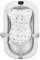 Grand Baignoire Pliable Bébé avec Thermomètre à eau, Rince Tete Bebe pour bébé convient aux nouveau-nés aux tout-petits-famille, voyage-80 * 50 * 23-gris