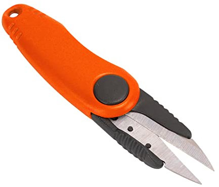 Fishing Scissors, Shrimp Shaped Fishing Line Cutter Fishing Line Clippers Fold Fishing Line Scissor for Saltwater and Freshwater (2#Orange)