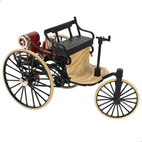 Risopen 1:12 Maßstab kompatibel für Mercedes Benz Patent Nr. 1 Auto der Welt erste Replik Red Classic Auto Modell Dekoration Geschenk für Fahrzeug Enthusiasten(schwarz)