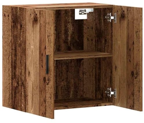 vidaXL Wandschrank Altholz-Optik 60x31x60 cm Holzwerkstoff, Schrank, Hängeschrank, wandmontierter Vitrinenschrank, Aufbewahrungsschrank