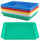 MUNGHOK 20 bandejas de plástico rectangulares para servir, 28 x 21 x 3 cm, bandejas de actividad en 5 colores, bandeja de plástico multicolor, bandejas de material para manualidades, cuentas