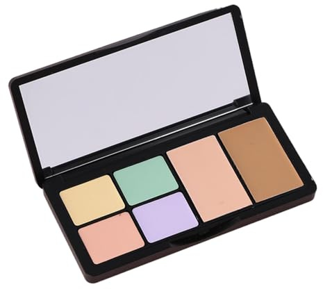 6 Color Cream Concealer Palette mit Bürste, Makeup Concealer Set für Blemishes, wasserfeste Konturpalette, Korrekturpalette für dunkle Kreise und Unvollkommenheiten, Full Coverage Concealer Make