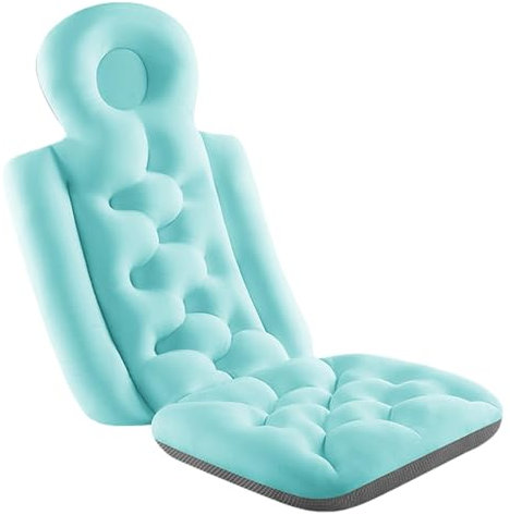 Cuscino da bagno ergonomico per adulti - Comodo tappeto completo per vasca da bagno | Cuscino impermeabile per vasca idromassaggio, cuscino lavabile per vasca da bagno per relax, cuscino S