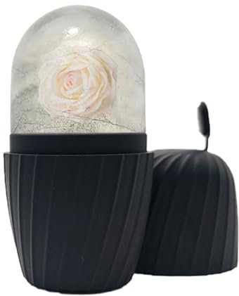 TPZORJX 1 Stück Eisroller-Massagegerät, Eis-Gesichtsroller, Augenmassagegerät, Silikon wiederverwendbar, Gesichts-Eis-Gesichtsroller für Porenverkleinerung, Faltenbeseitigung, Hautpflege, Aufhellung