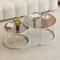 Table Basse Ronde Moderne Gigogne, Table De Salon Lot De 2 Ronde, Table Basse Verre, Basse Petite Table Basse Transparente, Petite Table Centrale, Tables D'appoint, Table Salon Pour Petit Appartement(