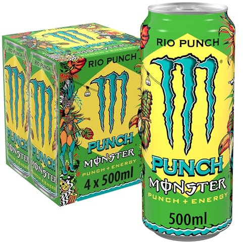 Monster Energy Drink Rio Punch, 4 x 500ml