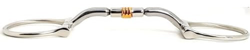 Bello-Equine Western Dee Link Trense aus Edelstahl, hoher Anschluss mit Stahl- und Kupferrolle, 125 mm