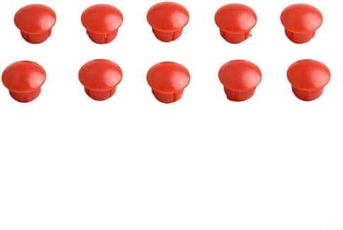 Honseadek Set Of 10 Hot Cold Water Indicator Faucet Handle Signs Red Blue Plastic Label Cover, Bathroom Kitchen Sink Tap Accessory