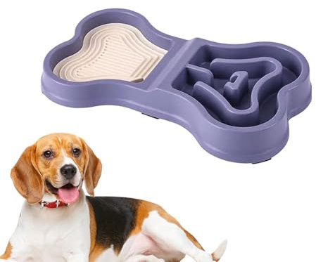 Lainiaoly Slow Down Fressnapf Für Haustiere, Silikon-Leckmatte Für Hunde, Slow Feeder, Haustierbedarf, Tragbarer Puzzle-Futternapf Für Hunde, Welpen, Zuhause, Reisen, Drinnen Und Draußen