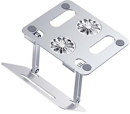 Homoyoyo Base Raffreddamento Per Laptop Silenziosa Supporto Regolabile in Alluminio Cuscinetti Antiscivolo Dispositivo Raffreddamento Ad Aria Per Tablet