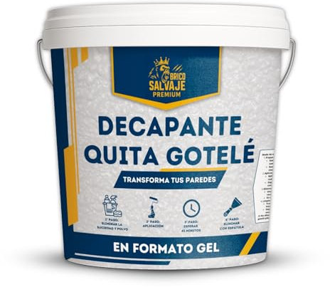 Decapante Quita Gotelé – Elimina Gotelé Fácilmente de Paredes y Techos – Gel Eficaz, Rápido y Limpio – Ideal para Reformas, Pared Lisa sin Lijado ni Vapor (4 LITROS)