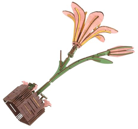 HONITANO Puzzle Bois Fleurs de Lys DIY Modèle Botanique Bois pour Adultes et Garçon Fille Kit Créatif de Construction Artificielle Décoration Maison et Cadeau Original