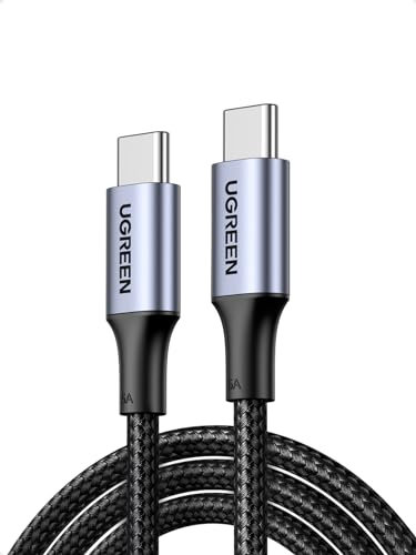 UGREEN Cable USB C Carga Rápida PD 3.0 100W, Tipo C Compatible con MacBook Air, DELL, iPad, iPhone 16/15 Plus Pro MAX, Galaxy S25 Ultra S24 S23, Pixel 9/8, etc. (1M)