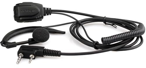 Retevis Walkie Talkie Ohrhörer, Funkgerät Headset Kompatibel mit Baofeng UV-5R BF-88E BF-888s RT24 RT622 RT27 RT618 RT619 Kenwood Proster, 2pin C-Typ-Headset (1 Stück)
