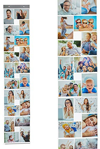 Cepewa Fotovorhang mit 20 Taschen für Fotos im Quer & Hochformat 10 x 15 cm Bilderrahmen Fotorahmen (1 x Fotovorhang)