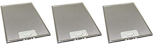 Ufixt 3 x Cooker Hood Metal Grease Filter 234mm x 318mm Fits Tricity Bendix, Whirlpool and Zanussi