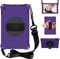BAUBEY Case for All-New Amazon Fire HD 10 Tablet (9th/7th/5th Generation,2019/2017/2015), Hand Strap,Shoulder Strap Kickstand Rugged Shockproof Silicone Stand Cover (Purple+Black)