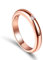 KnSam Damen Ring, Goldring Verlobung Ehering Für Damen Weißgold Klassische Einfachheit 18 K Rotgold Hochzeit Ring Für Damen Frau Mit Diamant Rose Gold Größe 58 (18.5)