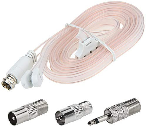 Ancable FM Dipole Antenna for Bose Wave Radio, 75 Ohm F Type Male FM Radio Antenna with Coax Adapter Compatible with Yamaha Pioneer Onkyo Indoor Radio Home Stereo Receiver Audio Home Theater Receiver