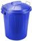 CABLEPELADO Cubo de Basura con tapa, Cubo basura Industrial, Cubo basura Plástico con asas metálicas, Contenedor residuos, 40 cm alto x 33 cm Diámetro superior, Capacidad 21 Litros, Azul
