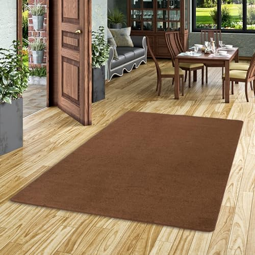 Snapstyle Trend Velours Teppich Joy Braun in 24 Größen