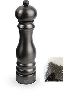 Peugeot Paris Chef Carbone Pfeffermühle anthrazit 22 cm im Dekomiro Set mit 20 gr Pfeffer