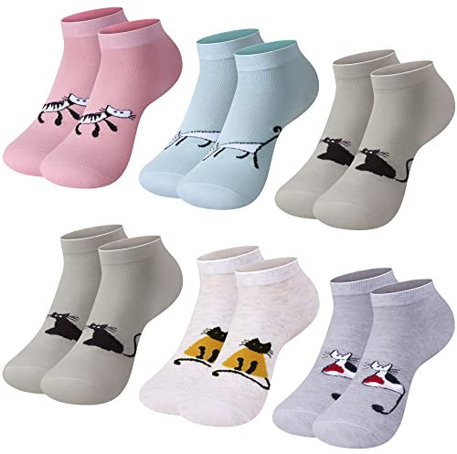 L&K-II 12 Paar Damen Sneaker Socken Füßlinge mehrfabrig mit verschiedene Muster 2125-N 35 38