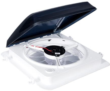 Fan-Tastic Vent Wohnmobil-Dachlüftung, manuell, 3 Geschwindigkeiten, 12 Volt, Wohnmobil-Ventilator, manuelle Kuppelhebefunktion, Modell 1450 (weiß)