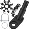 Fahrradanhänger Kupplung, Fahrradkupplung Anhänger Universal, Fahrrad Anhängerkupplung mit Sicherungsstift und multifunktionsschlüssel (schwarz B)