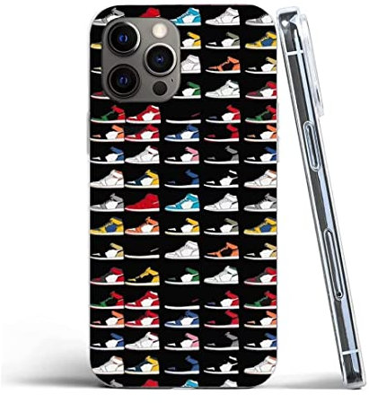 BreWel Handyhülle Kompatibel mit iPhone 14 Der Gott des Basketball-Sneaker Ästhetische Farbe Schuhe Silikon Stoßfest Schutzhülle Weiche Handyhülle