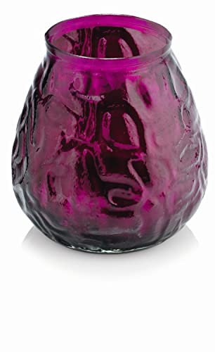 INNA-Glas Windlicht MAYELA mit Wachs gefüllt, pink, 10,5 cm, Ø10 cm, 48h - Deko Kerze im Glas