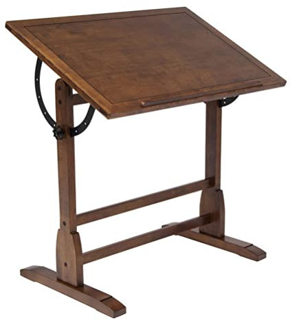 Zeichentisch Zeichentisch, Schreibtisch, Kunst- und Bastelarbeitsplatz, Zeichentisch, Verstellbarer Winkel, Zeichentisch, Künstlertisch aus massivem Kiefernholz (Size : 120x70x85cm)
