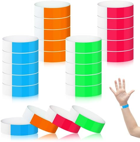 Eintrittsbänder, Wasserdicht Einlassbänder, Party Festival Armbänder, Einlassbändchen für Veranstaltungen und Events, Eintrittsbänder zur Kontrolle und Sicherheit - 25×2cm (400PCS)