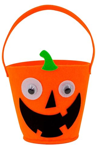W WIDMANN MILANO Party Fashion, Süßigkeitentasche, fröhliches Kürbisdesign, aus nachhaltigen Materialien, ideale Größe für Kinder, vielseitig für alle Anlässe, leicht zu reinigen