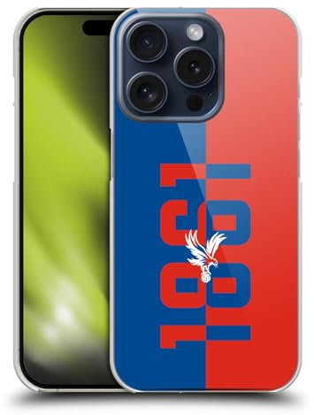 Head Case Designs Offizielle Crystal Palace FC 1861 Crest Harte Rueckseiten Handyhülle Hülle Huelle kompatibel mit Apple iPhone 15 Pro