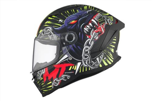 Integralhelm MT FF126 Stinger 2 Akin A3, Schwarz, Grün, Größe XL, Zulassung ECE 22.06/DOT